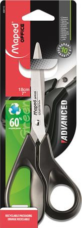 Olló, irodai, 18 cm, MAPED Advanced Green (IMA498110)