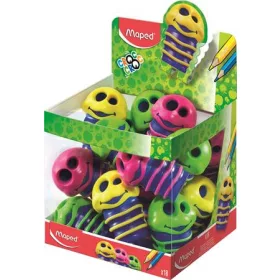   Hegyező display, kétlyukú, tartályos, MAPED Croc Croc, kukac, vegyes színek (IMA501700)