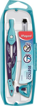 Körző készlet, 3 darabos, MAPED „Arctic Metal Open”, jégvilág (IMA536958)