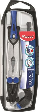 Körző készlet, 4 darabos, MAPED Technic Compact (IMA538700)