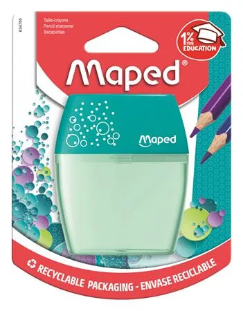 Hegyező, kétlyukú, tartályos, MAPED Shaker, vegyes színek (IMA634755)