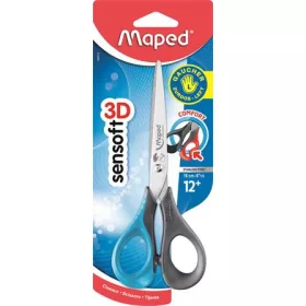   Olló, általános, 16 cm, balkezes, MAPED Sensoft 3D, vegyes színek (IMA696510)