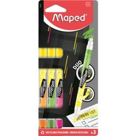   Szövegkiemelő készlet, 1-5 mm, kétvégű, MAPED Fluo Peps Duo, vegyes színek (IMA734127)