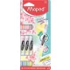 Szövegkiemelő készlet, 1-5 mm, kétvégű, MAPED Fluo Peps Duo, 6 különböző pasztell szín (IMA734128)