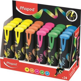   Szövegkiemelő display, 1-5 mm, MAPED Fluo Peps Flex, vegyes színek (IMA740302)