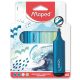 Szövegkiemelő készlet, 1-5 mm, MAPED Fluo Peps Assorted, vegyes színek (IMA740902)