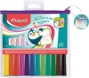 Táblamarker készlet, 1,5 mm, kimosható, fehértáblához, MAPED Marker'Peps, 12 különböző szín (IMA741817)