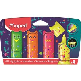   Szövegkiemelő készlet, 1-5 mm, MAPED Pixel Party Mini, 4 különböző szín (IMA743602)
