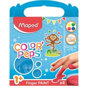 Ujjfesték, alap színek, 4x80 g, MAPED (IMA812510)