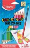 Színes ceruza készlet, háromszögletű, kétvégű, MAPED Color'Peps Duo, 36 különböző szín (IMA829601)