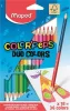 Színes ceruza készlet, háromszögletű, kétvégű, MAPED Color'Peps Duo, 36 különböző szín (IMA829601)