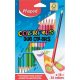 Színes ceruza készlet, háromszögletű, kétvégű, MAPED Color'Peps Duo, 36 különböző szín (IMA829601)