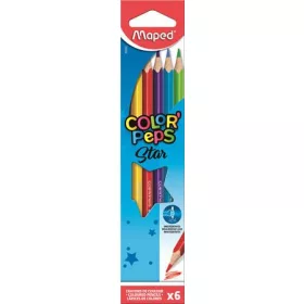   Színes ceruza készlet, háromszögletű, MAPED Color'Peps Star, 6 különböző szín (IMA832002)