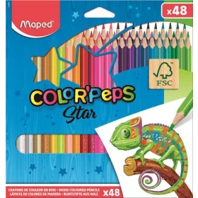   Színes ceruza készlet, háromszögletű, MAPED Color'Peps Star, 48 különböző szín (IMA832048)