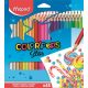 Színes ceruza készlet, háromszögletű, MAPED Color'Peps Star, 48 különböző szín (IMA832048)