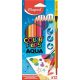 Akvarell ceruza készlet, háromszögletű, ecsettel, MAPED Color'Peps, 12 különböző szín (IMA836011)