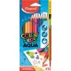 Akvarell ceruza készlet, háromszögletű, ecsettel, MAPED Color'Peps, 12 különböző szín (IMA836011)