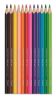 Akvarell ceruza készlet, háromszögletű, ecsettel, MAPED Color'Peps, 12 különböző szín (IMA836011)