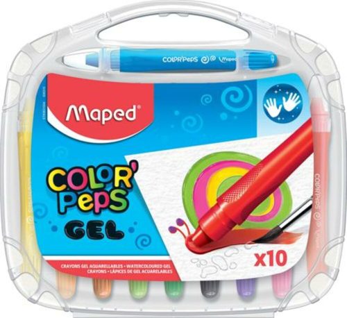 Zsírkréta, kitekerhető, MAPED Color'Peps GEL, 10 különböző szín (IMA836310)