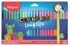 Filctoll készlet, 3,7 mm, kimosható, MAPED „Color'Peps Long Life 2”, 24 különböző szín (IMA844002)