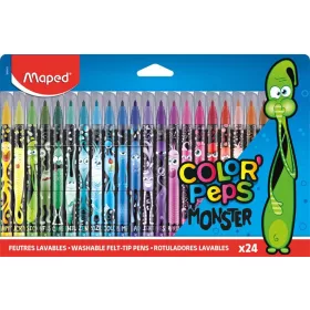   Filctoll készlet, 2,8 mm, kimosható, MAPED Color'Peps Monster 24 különböző szín (IMA845401)