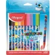 Filctoll készlet, 2 mm, kimosható, MAPED Color'Peps Ocean Life, 12 különböző szín (IMA845701)
