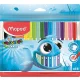 Filctoll készlet, 2 mm, kimosható, MAPED Color'Peps Ocean, 18 különböző szín (IMA845721)