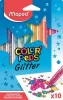 Filctoll készlet, 2,8 mm, csillámos, MAPED Color'Peps Glitter, 10 különböző szín (IMA847110)