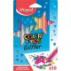 Filctoll készlet, 2,8 mm, csillámos, MAPED Color'Peps Glitter, 10 különböző szín (IMA847110)