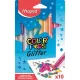 Filctoll készlet, 2,8 mm, csillámos, MAPED Color'Peps Glitter, 10 különböző szín (IMA847110)