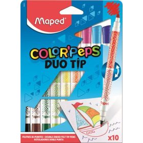   Filctoll készlet, MAPED Color'Peps Duo Tip, 10 különböző szín (IMA849010)