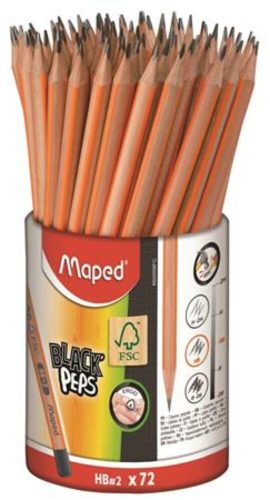 Grafitceruza, ceruzatartó, HB, háromszögletű, MAPED Black'Peps (IMA850059)