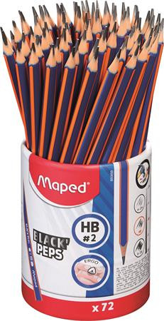 Grafitceruza, ceruzatartó, HB, háromszögletű, MAPED Black'Peps Navy (IMA850859)