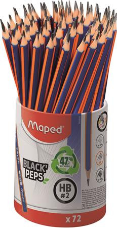 Grafitceruza, ceruzatartó, HB, háromszögletű, MAPED Black'Peps Navy (IMA850859)