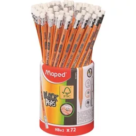   Grafitceruza radírral, ceruzatartó, HB, háromszögletű, MAPED Black'Peps (IMA851759)