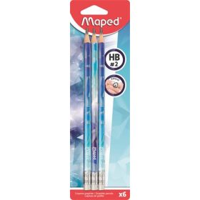   Grafitceruza radírral, HB, háromszögletű, MAPED Arctic jégvilág, 6 db (IMA851826)