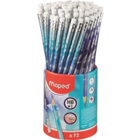   Grafitceruza radírral, ceruzatartó, HB, háromszögletű, MAPED Arctic jégvilág, 72 db (IMA851827)