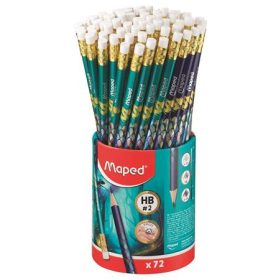   Grafitceruza radírral, ceruzatartó, HB, háromszögletű, MAPED Dragon sárkány, 72 db (IMA851830)