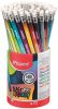 Grafitceruza radírral, ceruzatartó, HB, háromszögletű, MAPED Black'Peps Energy, 6 különböző minta (IMA852002)