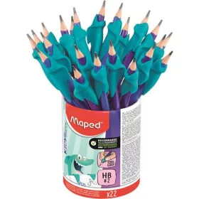   Grafitceruza radírral és ceruzafogóval, ceruzatartó, HB, háromszögletű, MAPED Kidy Learn (IMA853502)