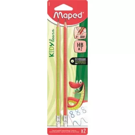   Írástanuló grafitceruza radírral, HB, háromszögletű, MAPED Kidy Learn, 2 darab (IMA853600)