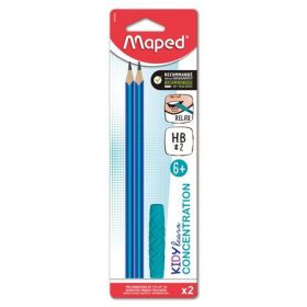   Írástanuló grafitceruza, HB, háromszögletű, szilikon vég, MAPED Kidy Learn Concentration (IMA854400)