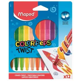   Zsírkréta, kitekerhető, MAPED Color'Peps, 12 különböző szín (IMA860612)