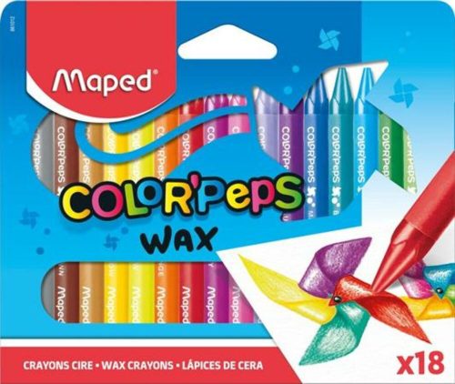 Zsírkréta, MAPED Color'Peps Wax, 18 különböző szín (IMA861012)