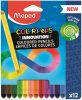 Színes ceruza készlet, háromszögletű, MAPED Color'Peps INFINITY, 12 különböző szín (IMA861600)