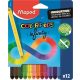 Színes ceruza készlet, háromszögletű, MAPED Color'Peps INFINITY, 12 különböző szín (IMA861600)