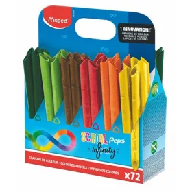   Színes ceruza készlet, ceruzatartó, háromszögletű, MAPED Color'Peps INFINITY, 72 darabos készlet (IMA861605)