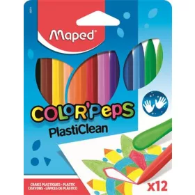   Zsírkréta, MAPED Color'Peps PlastiClean, 12 különböző szín (IMA862011)