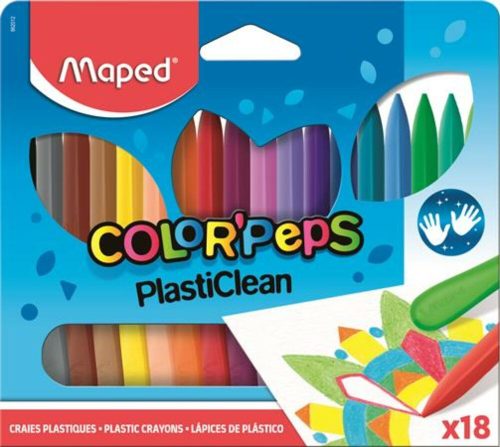 Zsírkréta, MAPED Color'Peps PlastiClean, 18 különböző szín (IMA862012)
