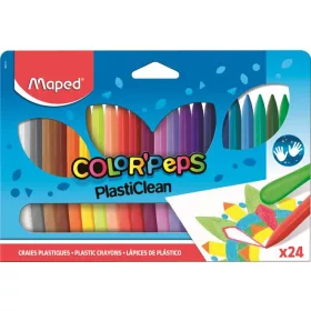   Zsírkréta, MAPED Color'Peps PlastiClean, 24 különböző szín (IMA862013)